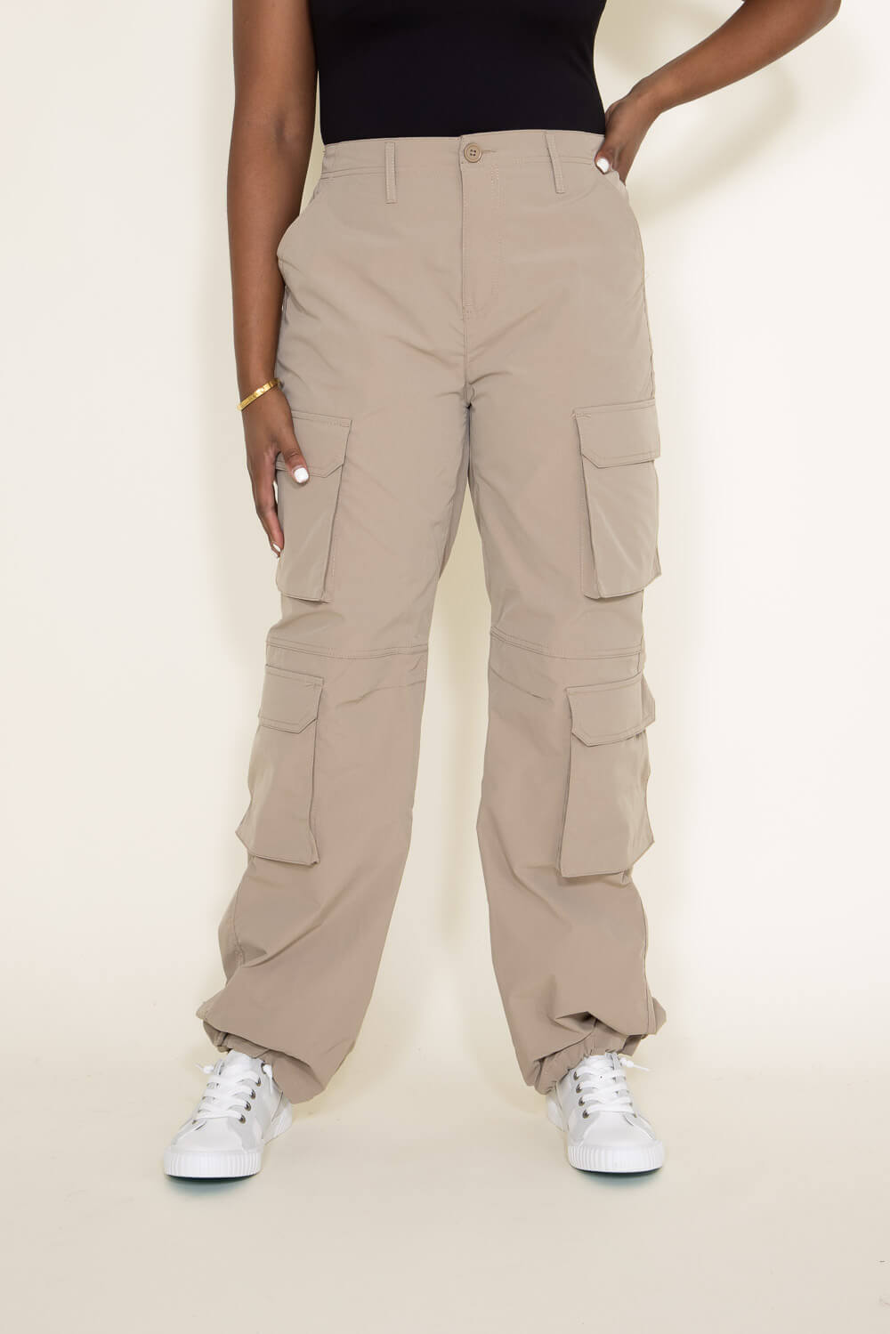 Love Tree Baggy Cargo Pants for Women in Khaki