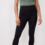 Love Tree Contour Pocket Leggings for Women in Black