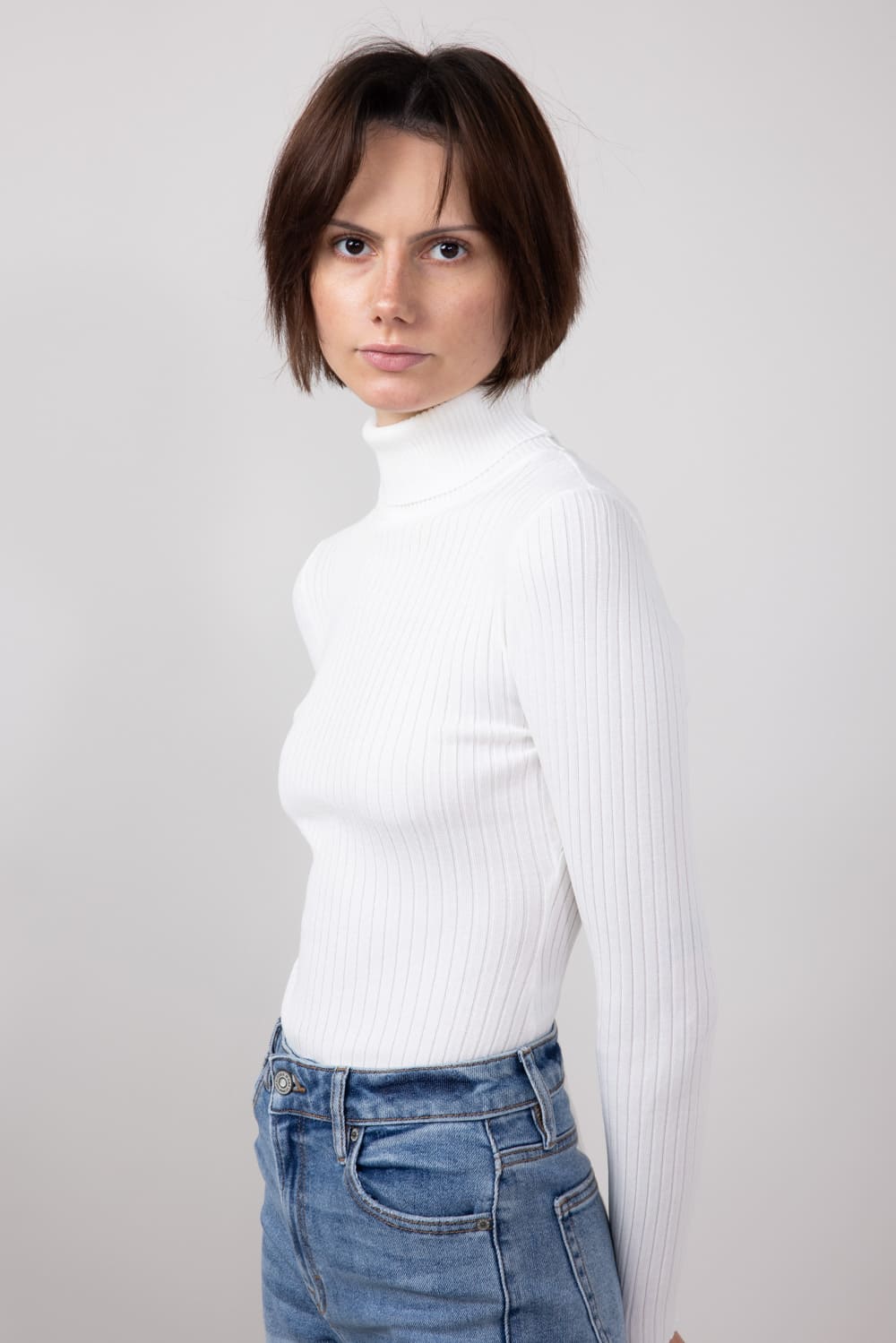 Ivory turtleneck bodysuit deals