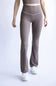 Love Tree Piping Detail Flare Leggings for Women in Mocha