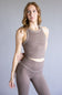 Love Tree Two Tone High Neck Tank Top for Women in Mocha