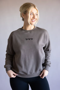 Love You Like A Summer Sunset Crewneck for Women in Fossil Brown