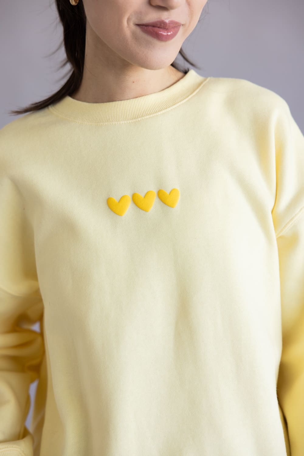 Love You Like A Summer Sunset Crewneck for Women in Light Yellow