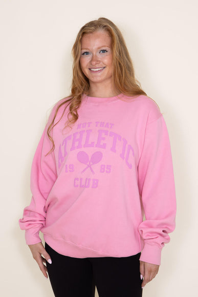Not That Athletic Club Sweatshirt for Women in Pink