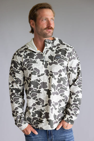 Marsh Wear Sullivan Camo Hoodie for Men in Stone Green