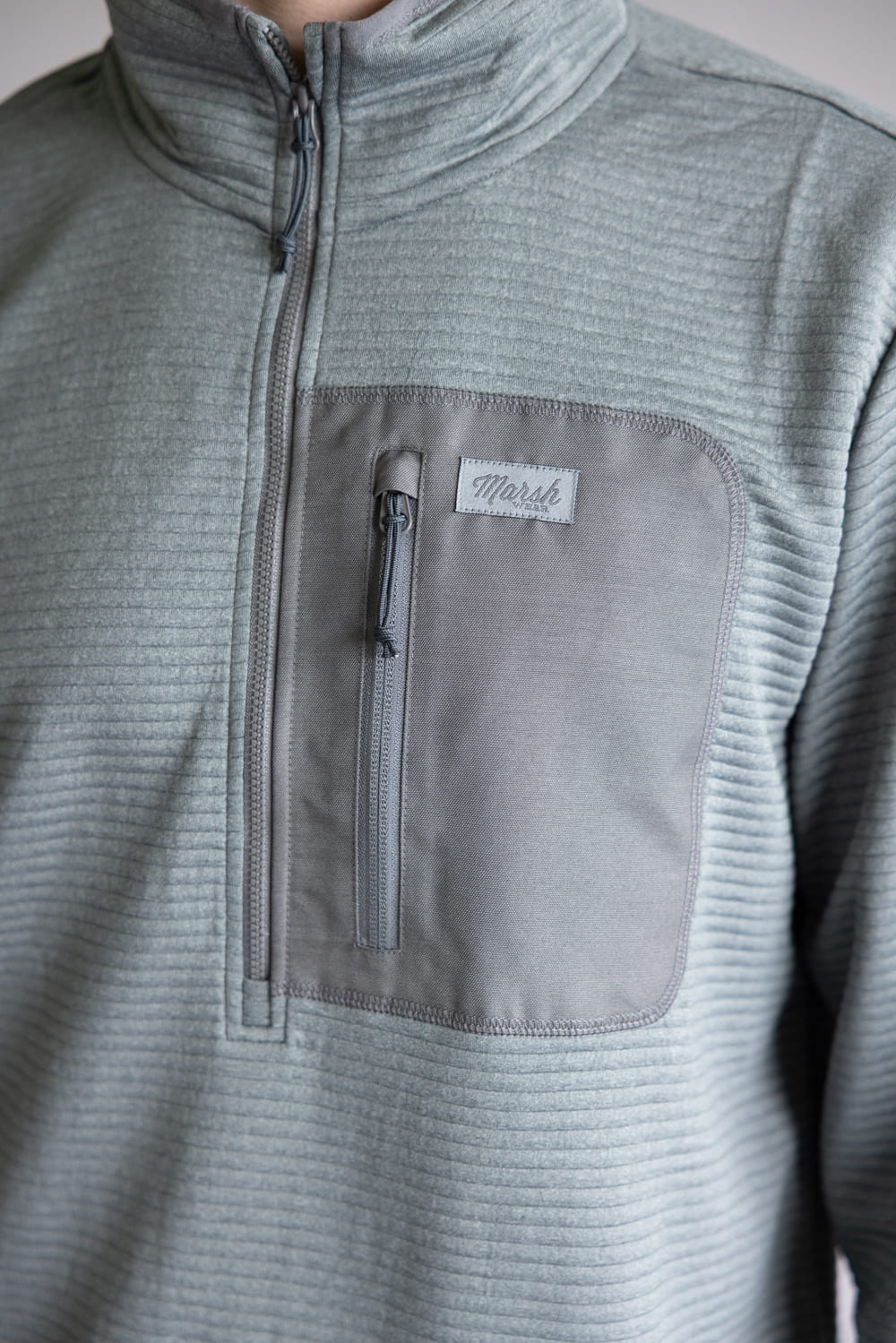 Marsh Wear Sullivan ¼ Zip Pullover for Men in Steel