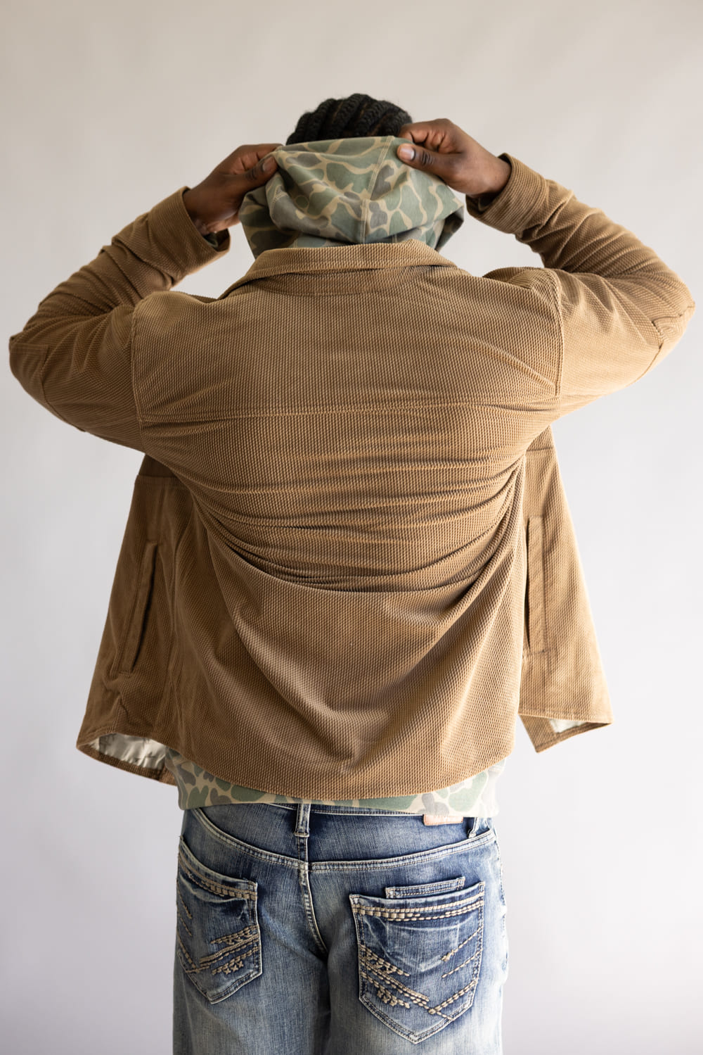 Marsh Wear Delano Cord Shacket for Men in Malt Ball