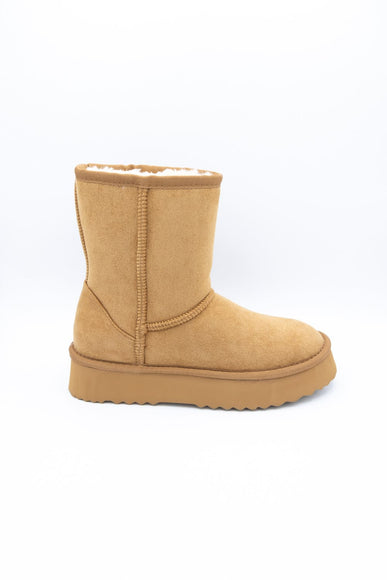 Beach by Matisse Mortiz Fur Top Booties for Women in Chestnut