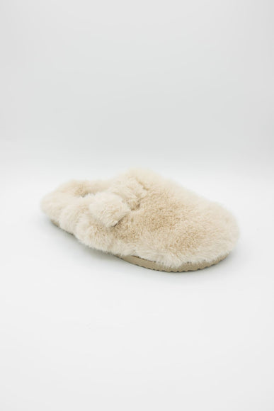 Beach by Matisse Portland Fuzzy Slippers for Women in Natural