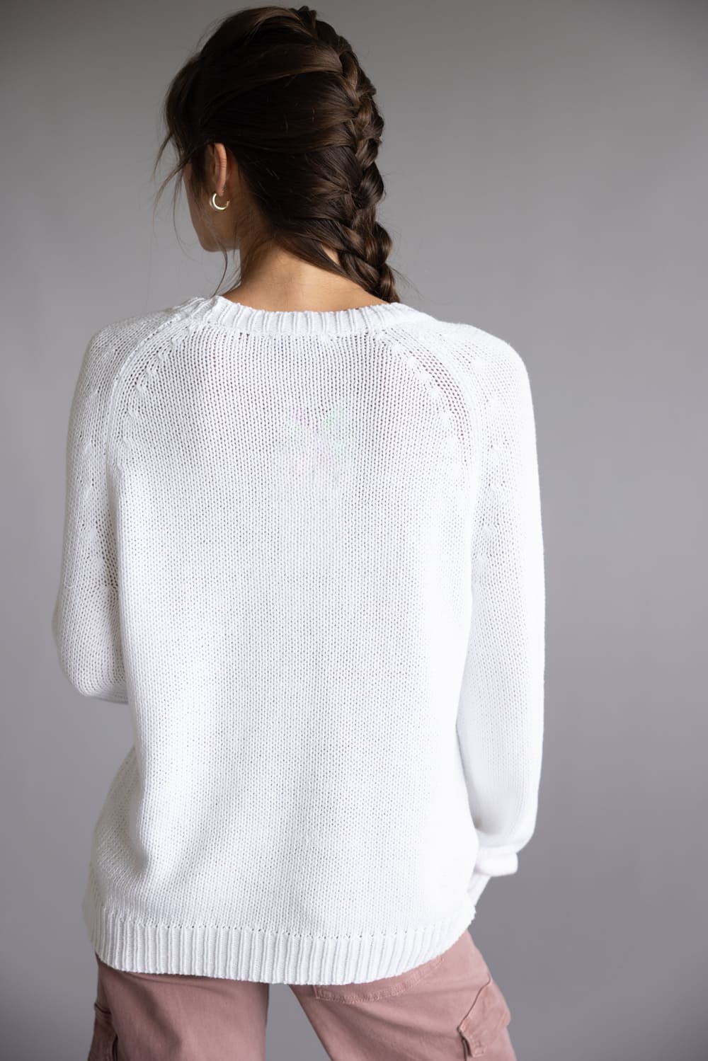 Miracle Ski Sweater for Women in White | W8414-WHITENAVY – Glik's