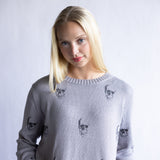 Miracle Skull Sweater for Women in Grey
