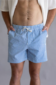 Industrie Coressia Swim Trunks for Men in Royal Blue Stripe | MST38507-ROYALBLUEWHITE