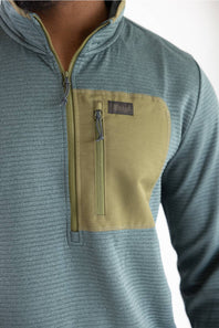 Marsh Wear Sullivan Quarter Zip Pullover for Men in Mallard Green | MWF1057-MALG-MALLARD GREEN