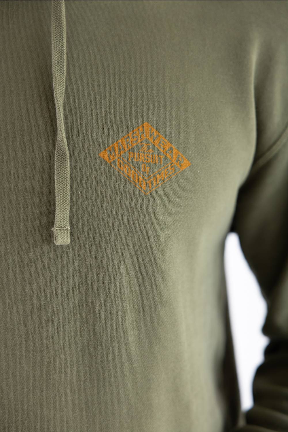 Marsh Wear Hoodie for Men in Army logo
