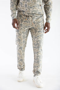 men in camo jogger