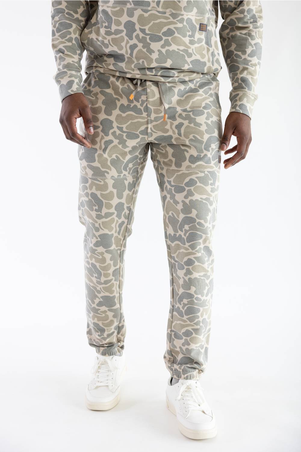 men in camo jogger