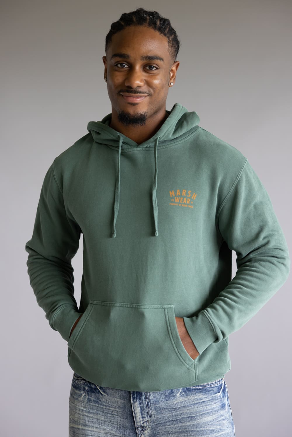 Marsh Wear Alton Camo Hoodie for Men in Alpine Green