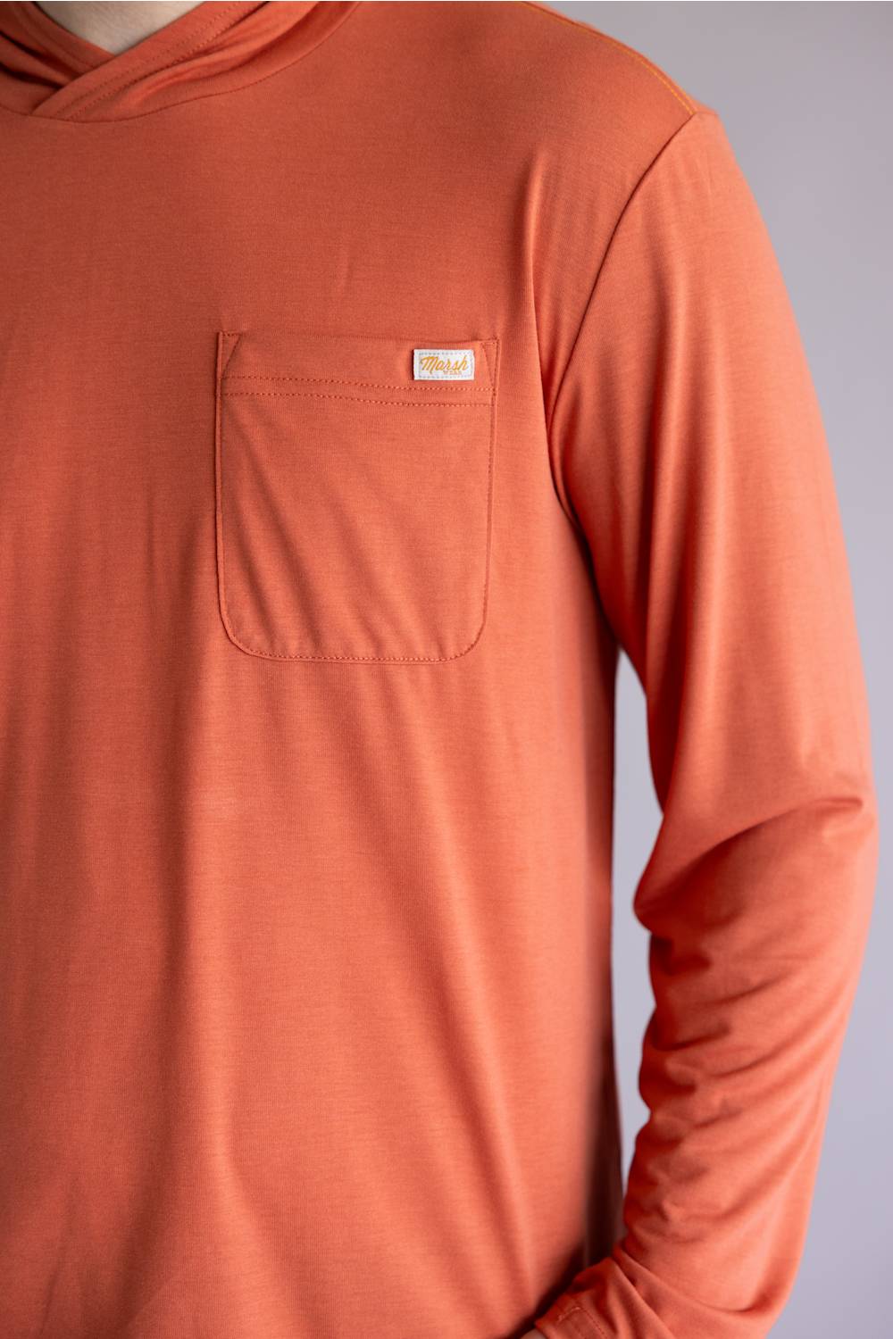 Marsh Wear Buxton Tech Hoodie for Men in Lobster Heather