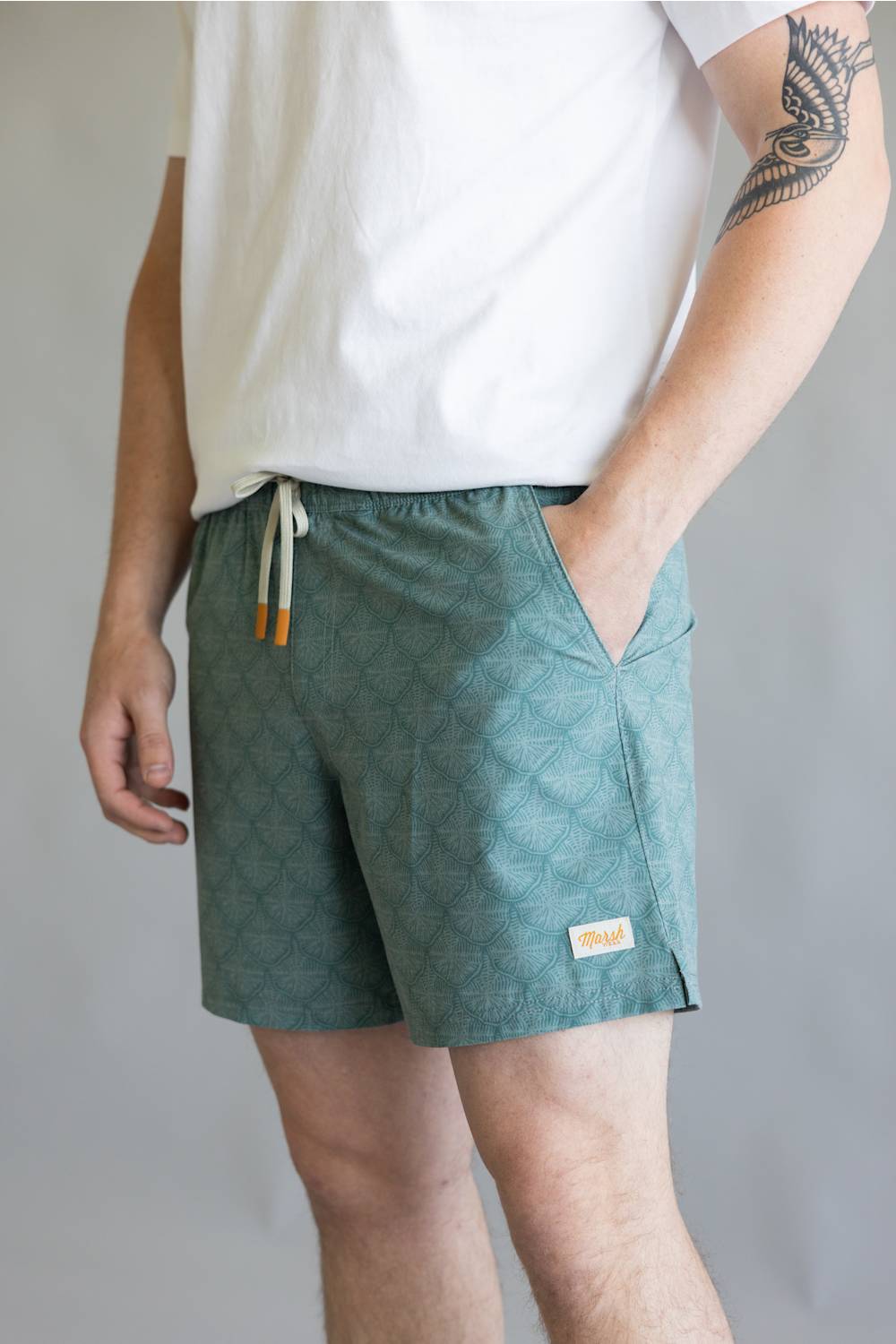Marsh Wear Fulton Volley 6” Shorts for Men in Antique Green