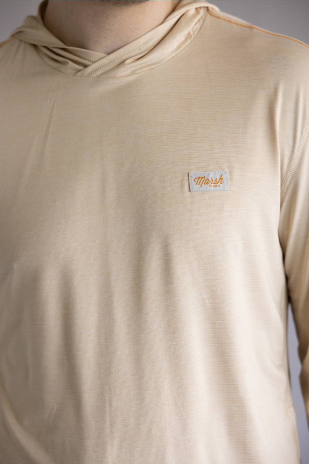 Marsh Wear High Noon Tech Hoodie for Men in New Wheat Heather