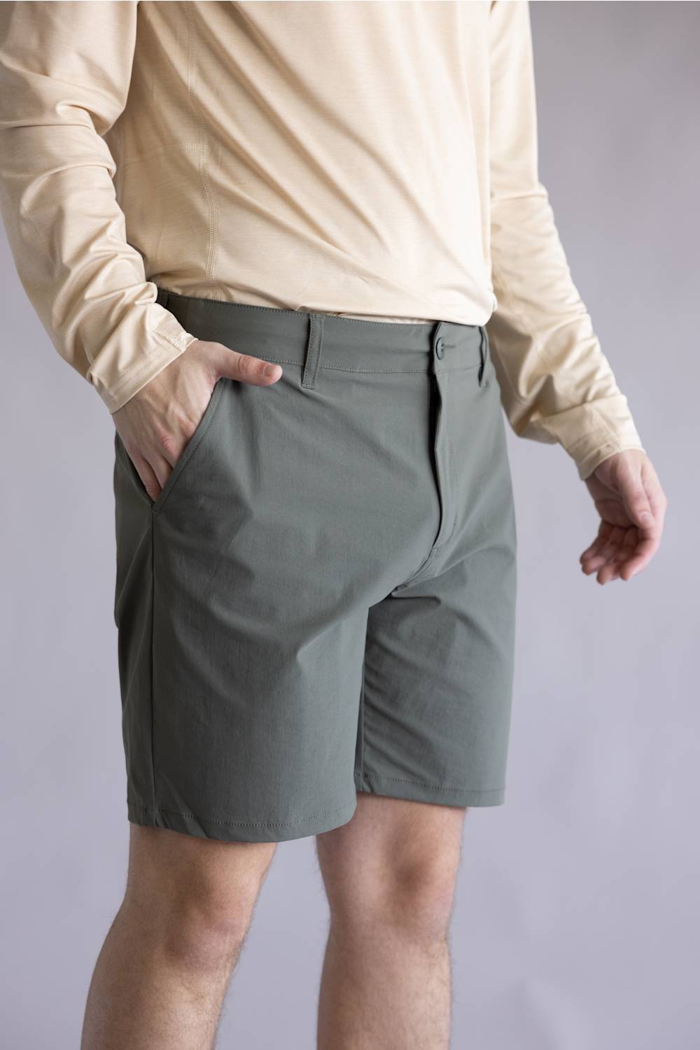 Marsh Wear Prime 8” Shorts for Men in Fossil