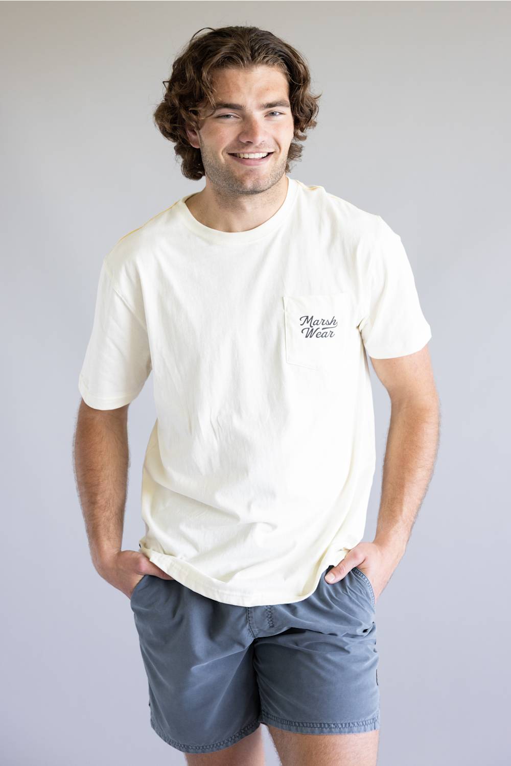 Marsh Wear Roadside Logo T-Shirt for Men in White