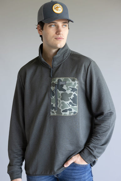 Marsh Wear Sullivan ¼ Zip Pullover for Men in Ash Grey