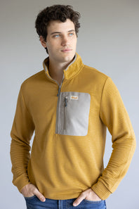 Marsh Wear Sullivan ¼ Zip Pullover for Men in Yellow Gold