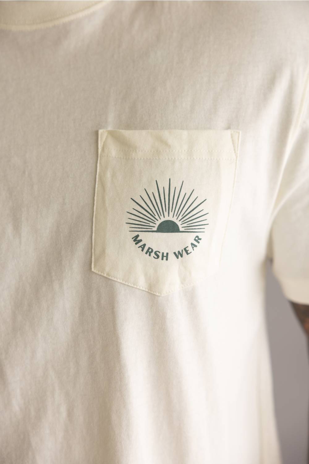 Marsh Wear Tidelock T-Shirt for Men in Antique White