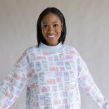 Matchbook High Neck Sweatshirt for Women in Blue