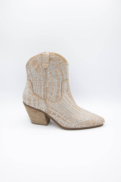 Matisse Heidi Rhinestone Cowboy Booties for Women in Natural