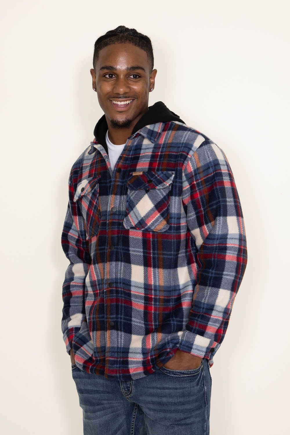 Hooded shacket mens sales