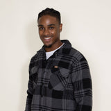 Matix Sherpa Lined Flannel Shacket for Men in Grey/Black