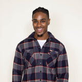 Matix Sherpa Lined Flannel Shacket for Men in Navy