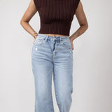 Mica High Wash Clean Wide Leg Jeans for Women