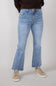 Mica High Rise Crop Flare Shark Hem Jeans for Women