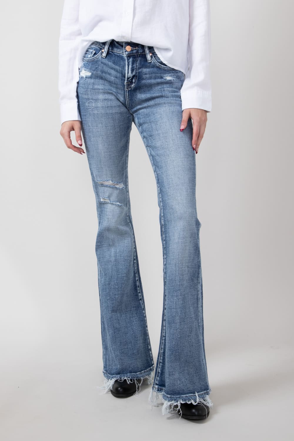 Mica Mid Rise Super Flare Jeans for Women | MDP-F3124M – Glik's
