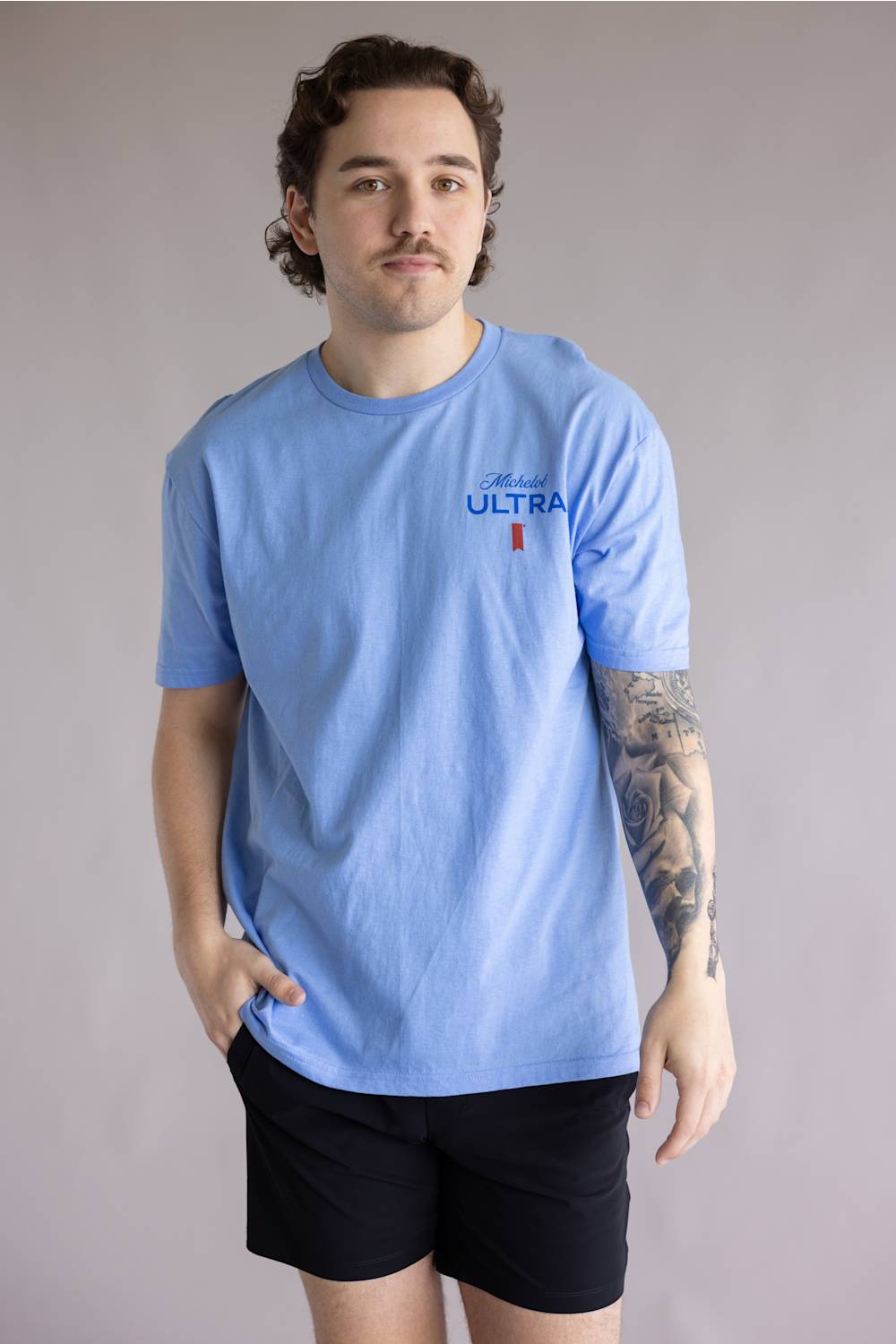 Michelob Ultra First Round T-Shirt for Men in Carolina Blue