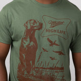 Miller Wildlife Dogs and Ducks T-Shirt for Men in Green