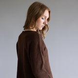 Mimosa Classic Lightweight Cardigan Top for Women in Chocolate