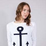 Miracle Anchor Lightweight Sweater for Women in Ivory