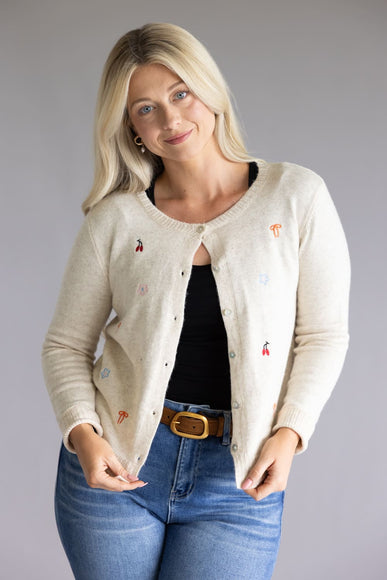 Miracle Embroidered Details Cardigan for Women in Cream