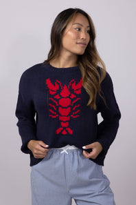 Miracle Lobster Sweater for Women in Navy