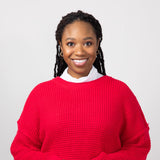 Miracle Waffle Cable Knit Sweater for Women in Red