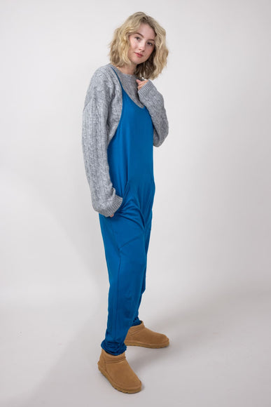 Outer Pocket Onesie for Women in Teal