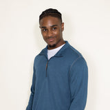 Lightweight 1/4 Zip for Men in Midnight Blue
