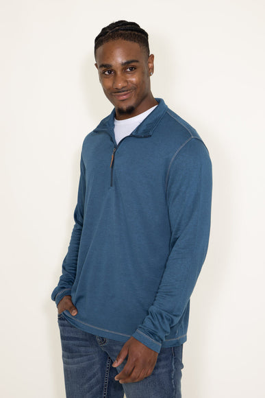 Lightweight 1/4 Zip for Men in Midnight Blue