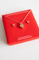 Heart Necklace & Earrings Set in Gold