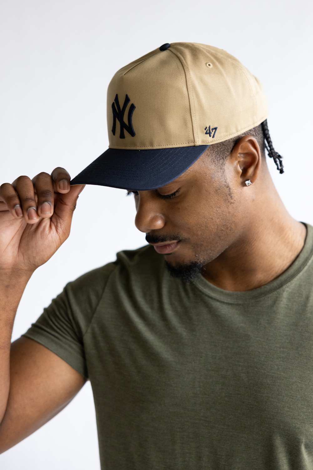 '47 New York Yankees Clean Up Hat in Khaki and Navy