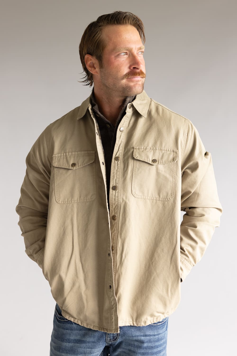 North River Wax Jacket for Men in Khaki